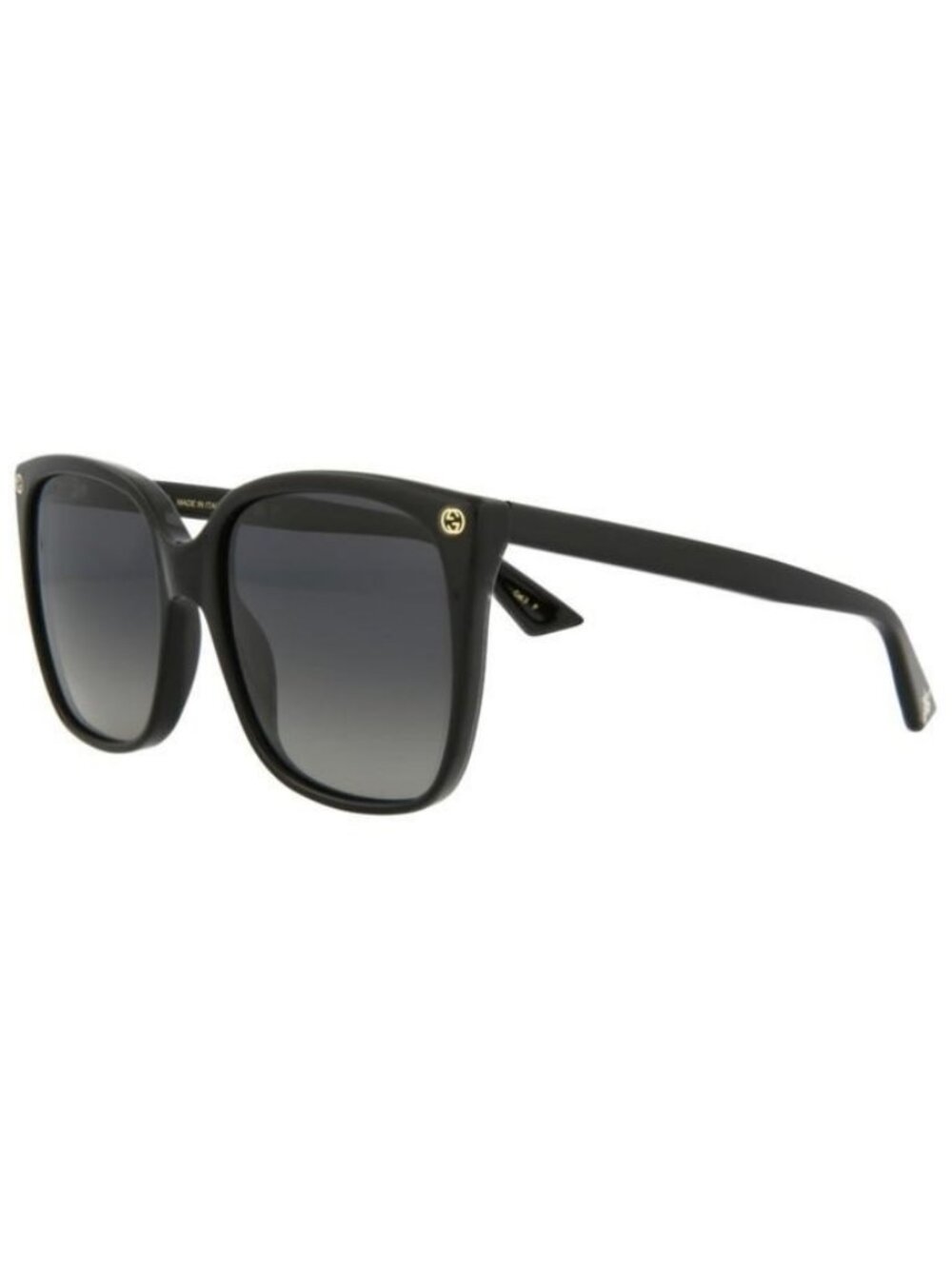 New Gucci Womens Square/Rectangle Black Black Grey Fashion Designer Sunglasses